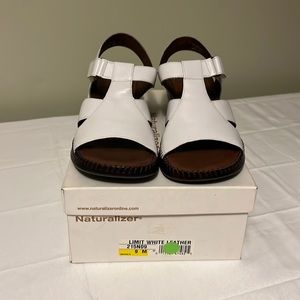 Naturalized White Leather Sandler